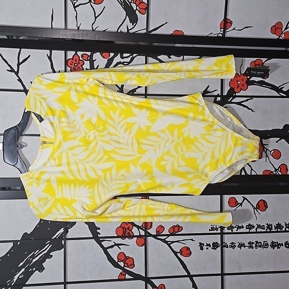 Kate Spade New York Yellow Floral‎ One Piece Swimsuit Size Medium New - Picture 2 of 10